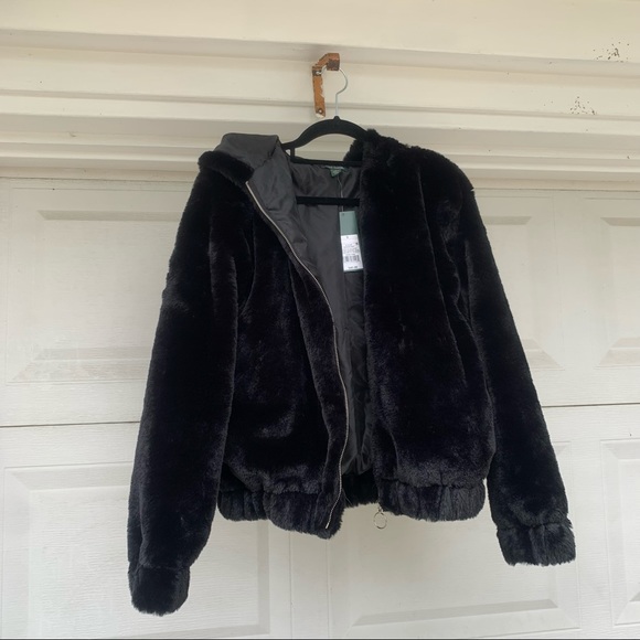 Wild Fable brand new black shirt sweater fuzzy jacket size small - Picture 3 of 7